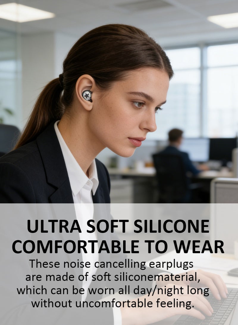 Sleeping Earplugs Noise Cancelling Ear Plugs for Kids Adult Reusable Outdoor Noise Reduction Ear Plugs Ear Protection Sleep Ear Plugs for Sleeping Snoring Work Swimming Travel Studying Concerts - Image 3